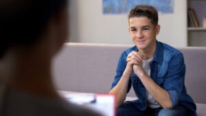 teenage boy being treated for depression